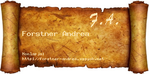 Forstner Andrea névjegykártya