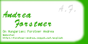 andrea forstner business card